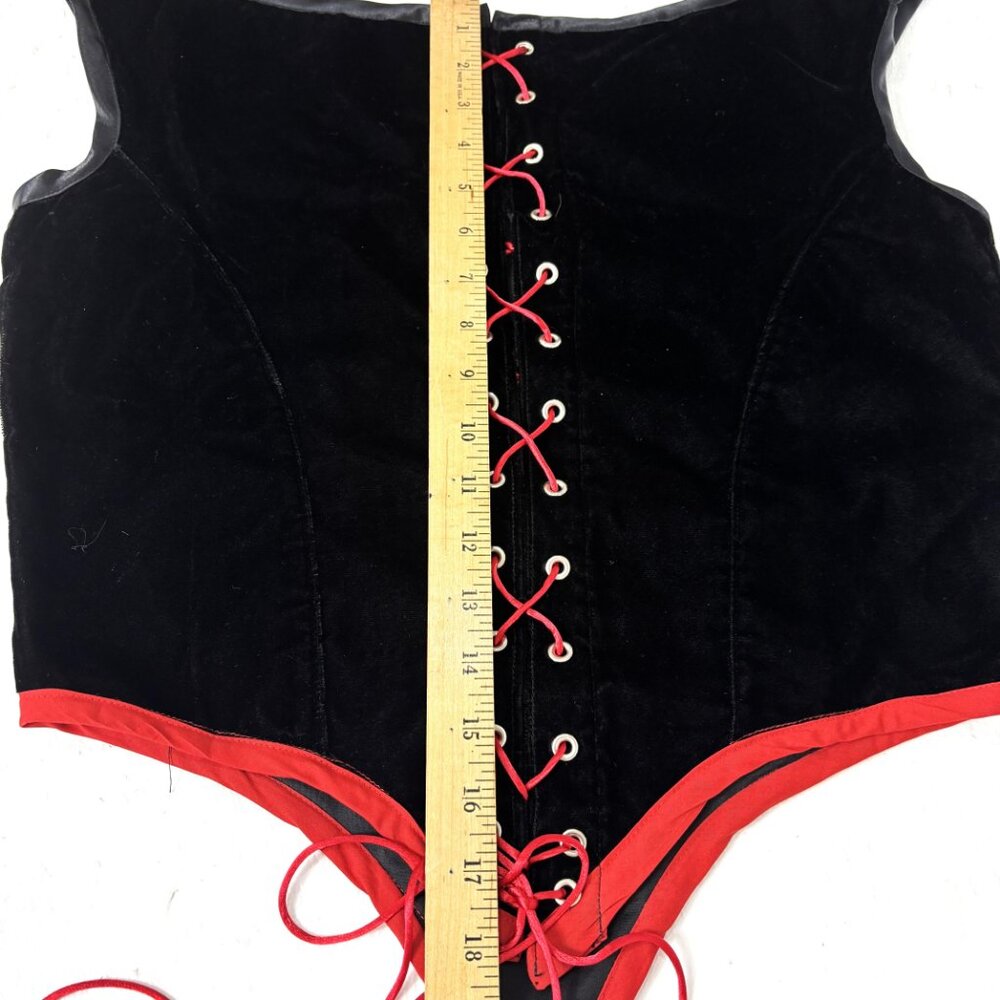 SDL Renaissance Medieval Black Velvet Vest EUC Large - Picture 10 of 15